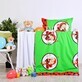 EMI cotton children&#39;s bed linen bees green-red 130x90+65x45