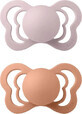 BIBS Couture Silikon Schnuller 2 St&#252;ck 1&#215;1 St&#252;ck - Gr&#246;&#223;e 1, Pflaume/Pfirsich rosa