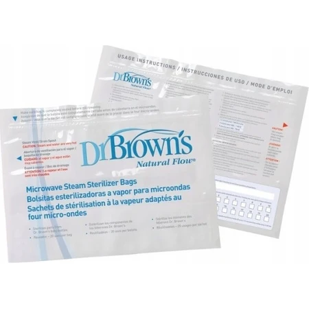 DR.BROWNS - Bolsas de esterilización para microondas 1×5 unidades, bolsas de esterilización