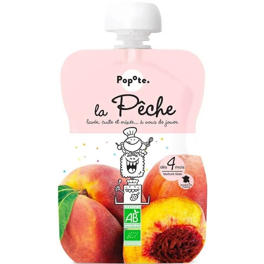 POPOTE Organic Peach Capsule 120 g, 4+ 1×120 g