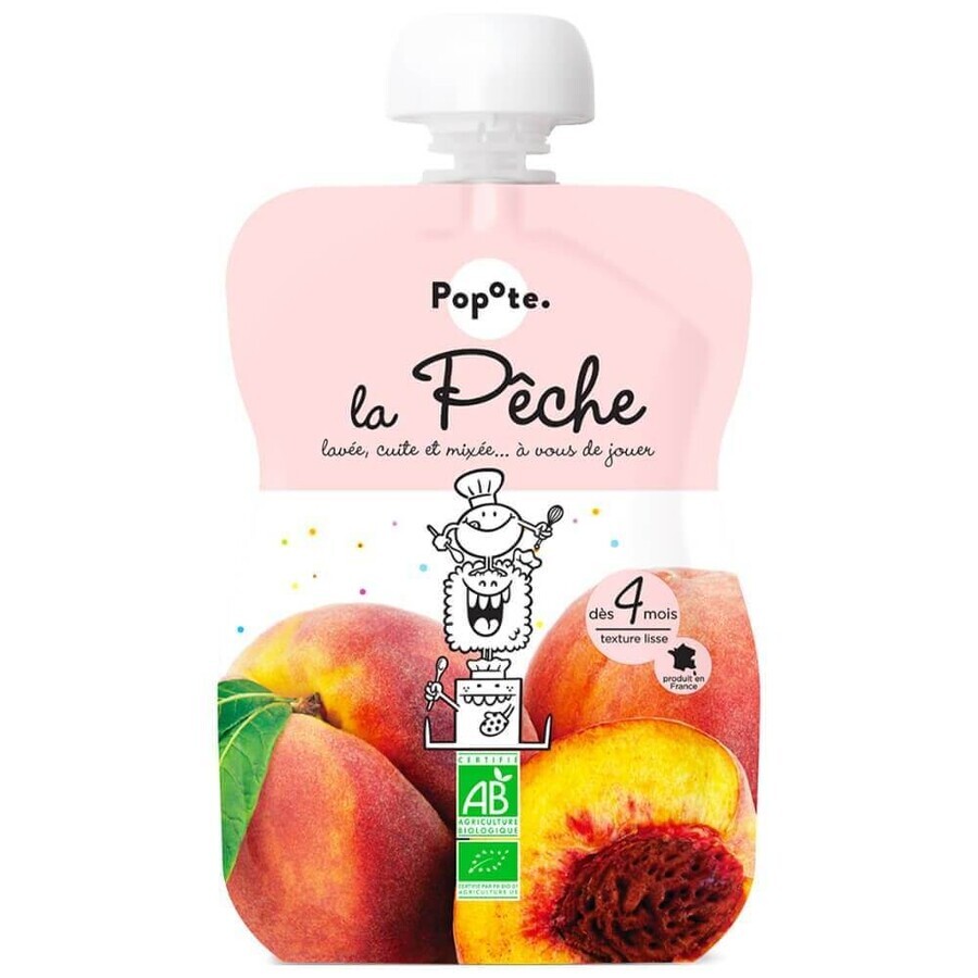 POPOTE Organic Peach Capsule 120 g, 4+ 1×120 g