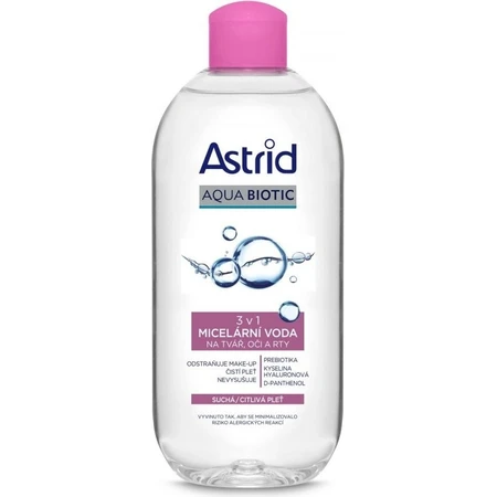 ASTRID AQUA BIOTIC 3-in-1 mizellares Wasser für trockene und empfindliche Haut 400 ml 1×400 ml 1×400 ml, mizellares Wasser