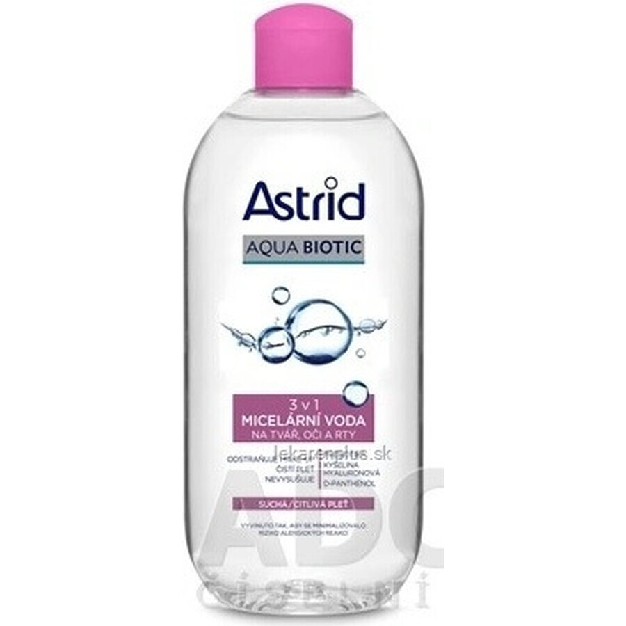ASTRID AQUA BIOTIC Acqua micellare 3 in 1 per pelli secche e sensibili 400 ml 1×400 ml 1×400 ml, acqua micellare ASTRID AQUA BIOTIC Acqua micellare 3 in 1 per pelli secche e sensibili 400 ml 1×400 ml 1×400 ml, acqua micellare