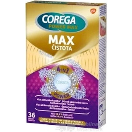 COREGA Doble Fuerza 1x36 pzs, pastillas para limpieza de dentaduras postizas