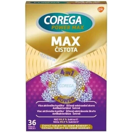 COREGA Doble Fuerza 1x36 pzs, pastillas para limpieza de dentaduras postizas