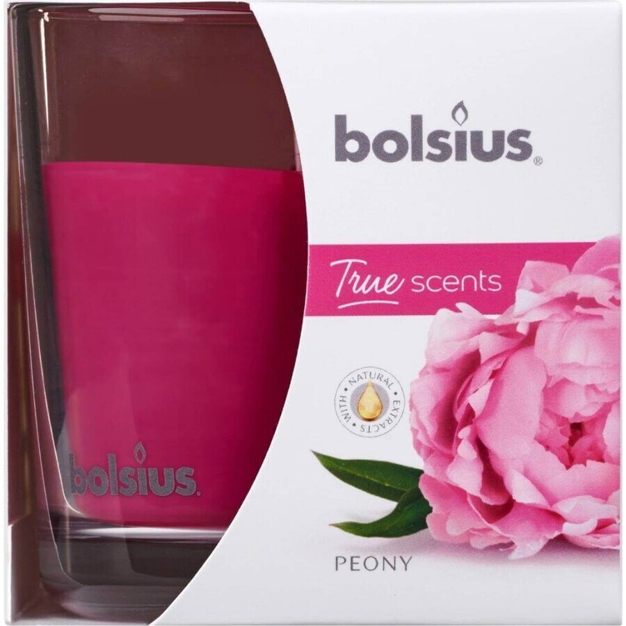 Bolsius Aromatic 2.0 Glass bottle 95x95mm Peony, scented candle 1×1 pc, scented candle Bolsius Aromatic 2.0 Glass bottle 95x95mm Peony, scented candle 1×1 pc, scented candle