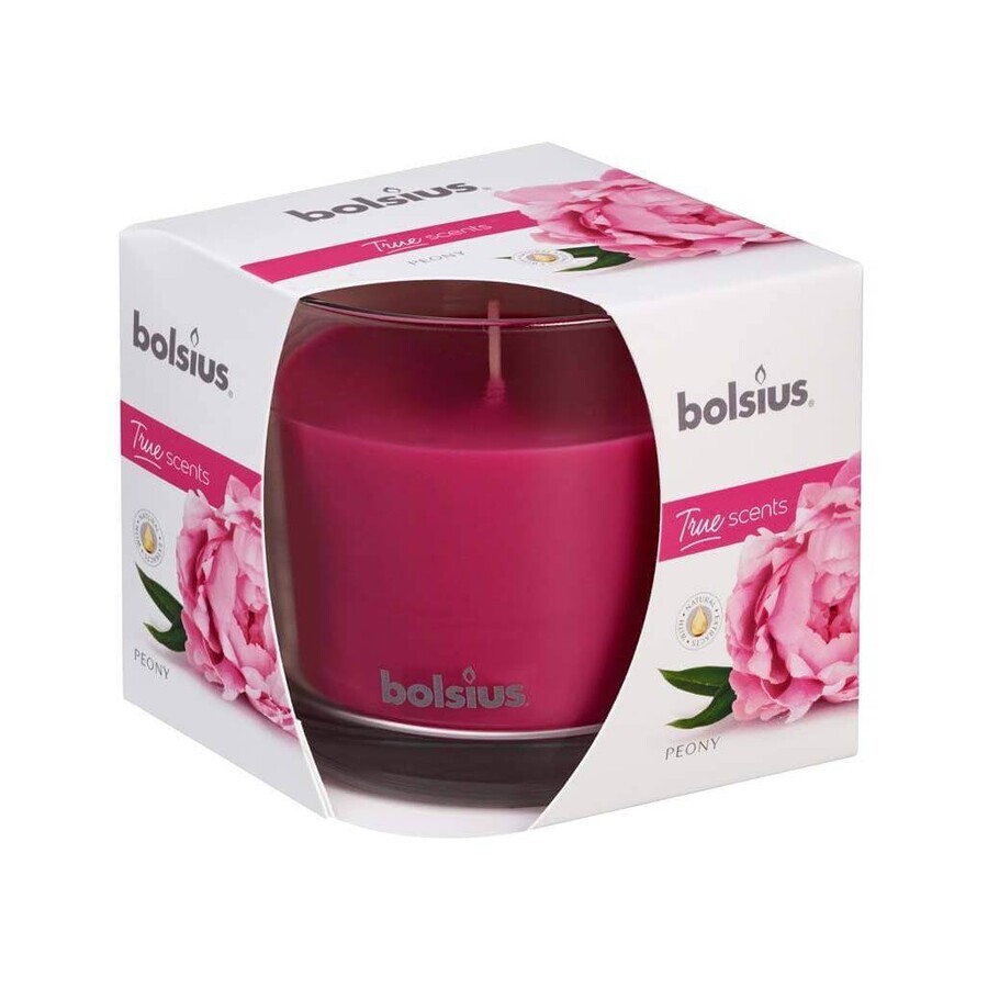 Bolsius Aromatic 2.0 Glass bottle 95x95mm Peony, scented candle 1×1 pc, scented candle Bolsius Aromatic 2.0 Glass bottle 95x95mm Peony, scented candle 1×1 pc, scented candle