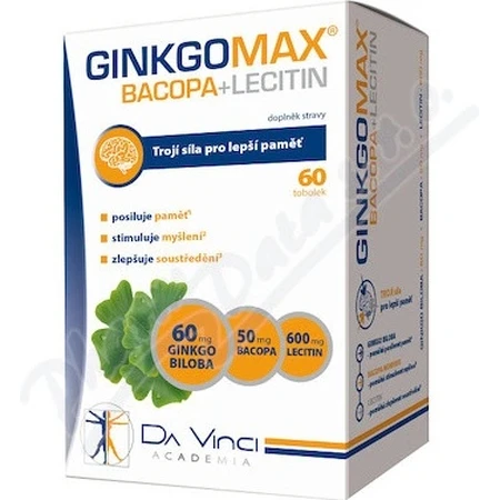 GINKGOMAX+BACOPA+LECITINA - DA VINCI 1×60 cps, complemento alimenticio
