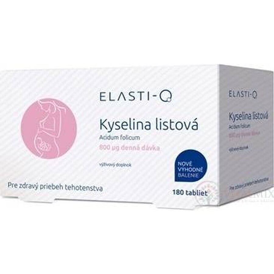Elasti-Q LEAF ACID 800 μg 1×180 tbl, supliment alimentar