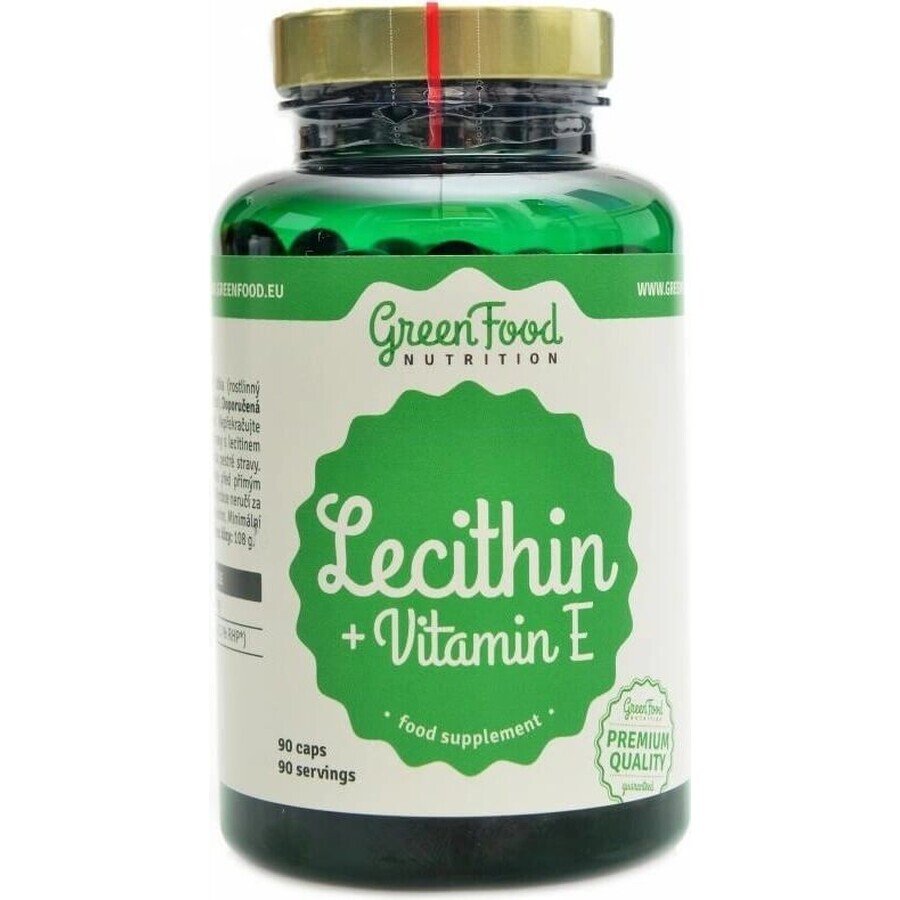 GreenFood Nutrition Lécithine + vitamine E 1×90 cps, complément alimentaire