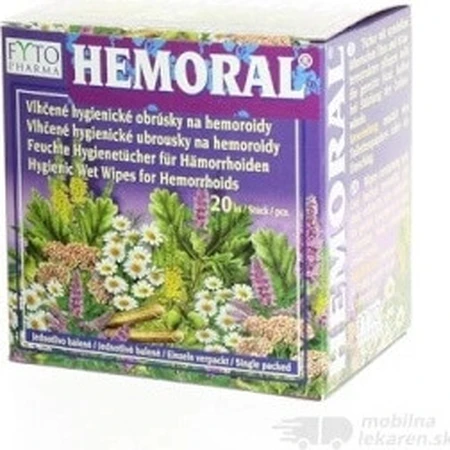 Wet wipes FYTO HEMORAL 1×20 pcs, wet wipes