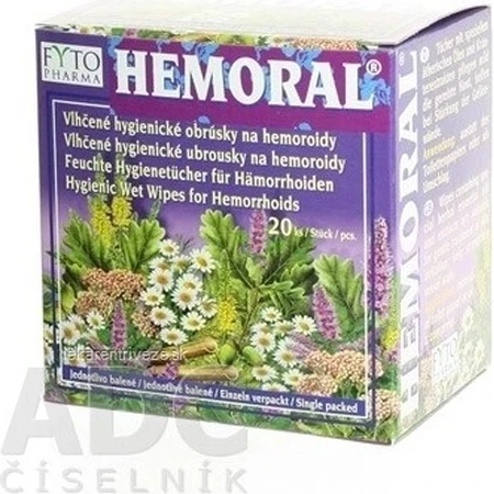 Wet wipes FYTO HEMORAL 1×20 pcs, wet wipes