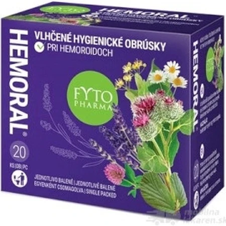 Wet wipes FYTO HEMORAL 1×20 pcs, wet wipes
