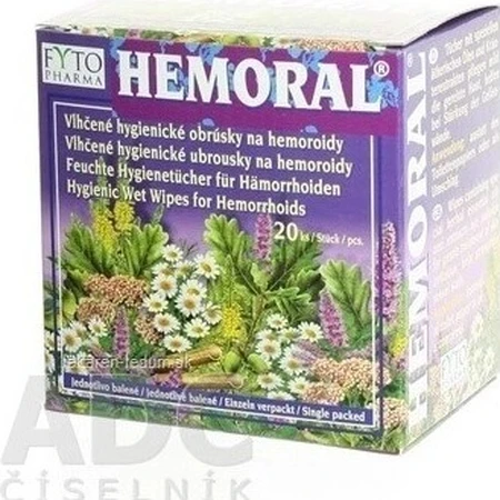 Wet wipes FYTO HEMORAL 1×20 pcs, wet wipes