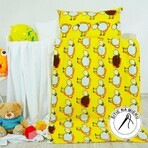 EMI Oaie pentru copii lenjerie de pat galben 130x90+65x45
