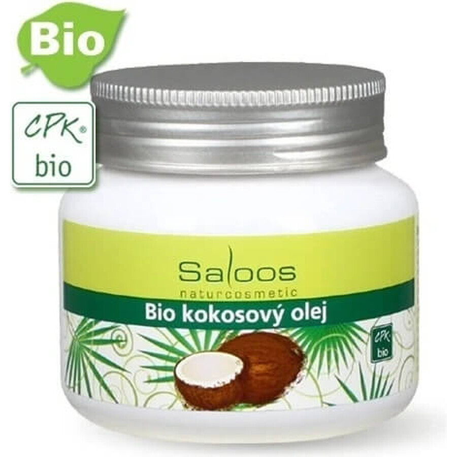 Saloos Huile de noix de coco biologique 1×250 ml pour le corps et la cuisine