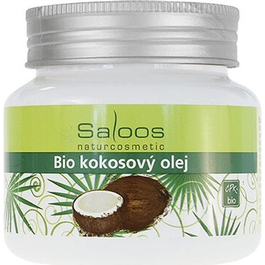 Saloos Huile de noix de coco biologique 1×250 ml pour le corps et la cuisine