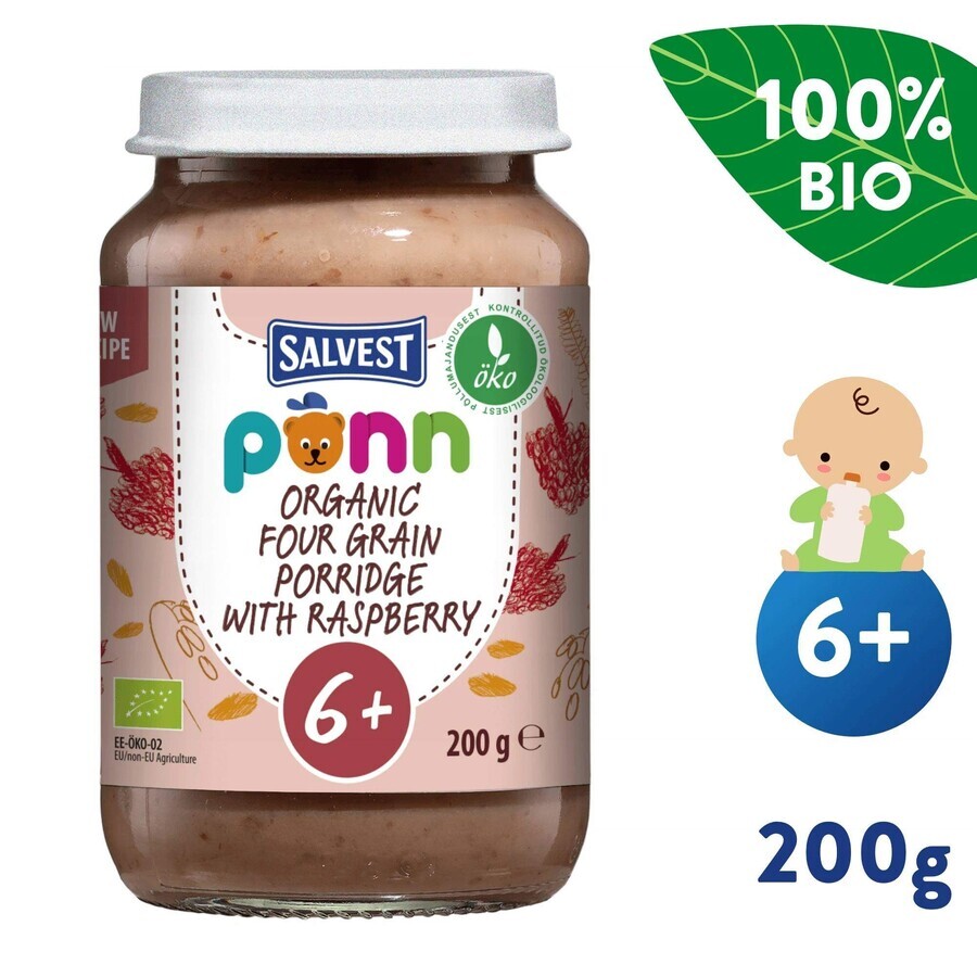 SALVEST Põnn Bio-Himbeere mit Getreide 200 g 1×200 g