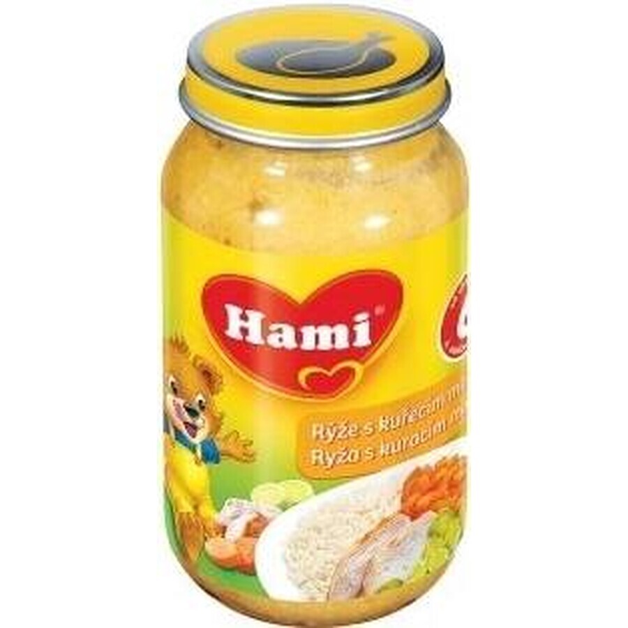Hami voorgerecht Rijst met kip en wortelen 1×200 g, vlees en groente voorgerecht