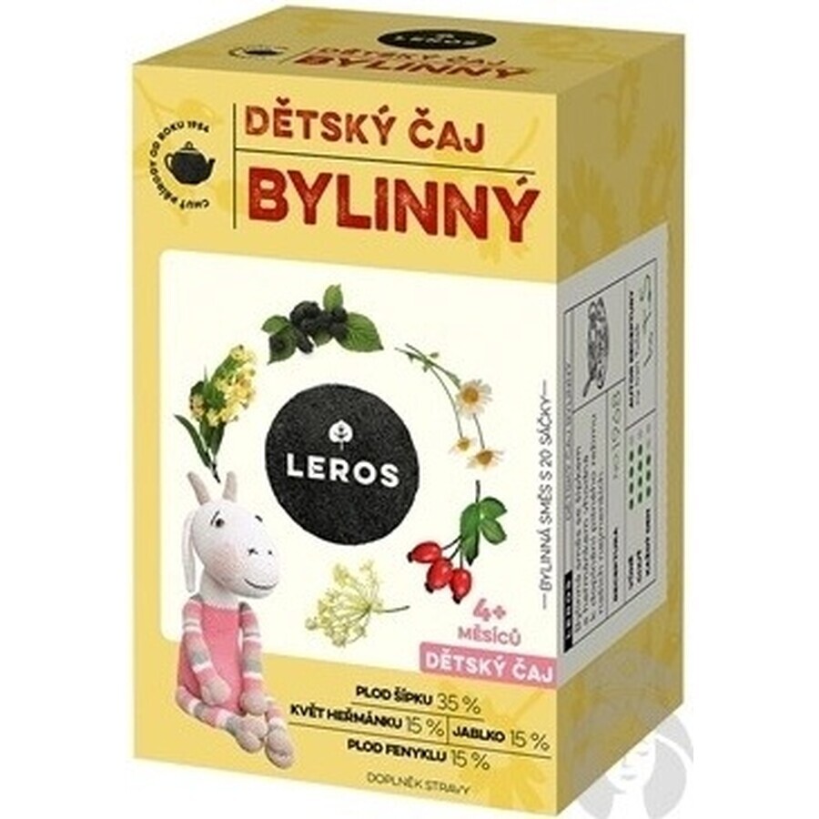 LEROS CHILDREN'S HERBAL TEA 20×1,8 g, herbal tea for children