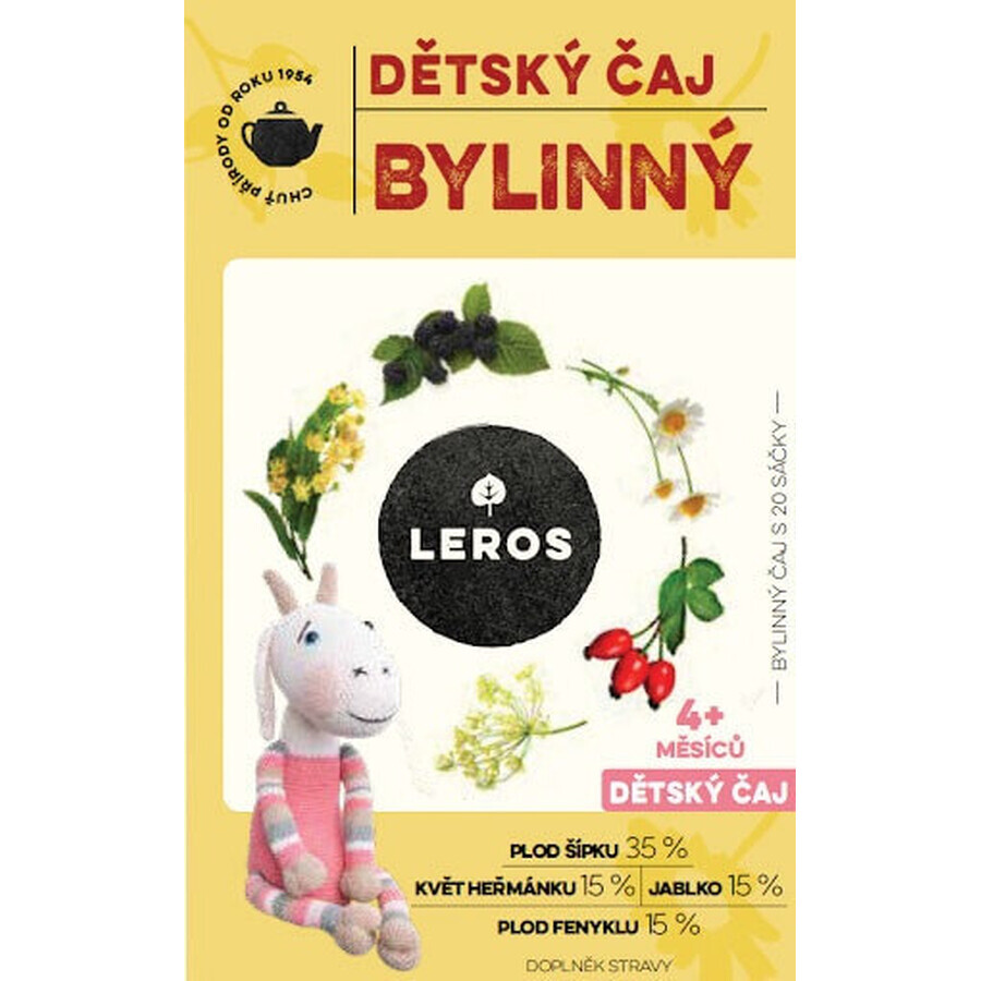 LEROS CHILDREN'S HERBAL TEA 20×1,8 g, herbal tea for children