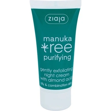 Ziaja Manuka - crème de nuit exfoliante pour les peaux grasses et mixtes 12+ 1×50 ml, crème de nuit