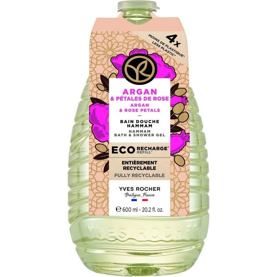 Yves Rocher Refill SG Argan and Organic Moroccan Rose 1×600 ml, replacement refill