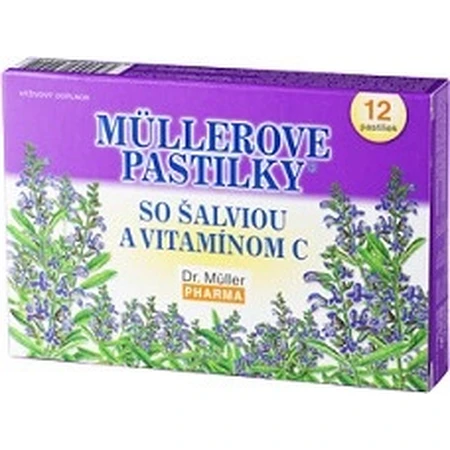 MÜLLER'S PASTILLS SHALVIA EN VITAMINE C 1×24 stuks, tegen verkoudheid