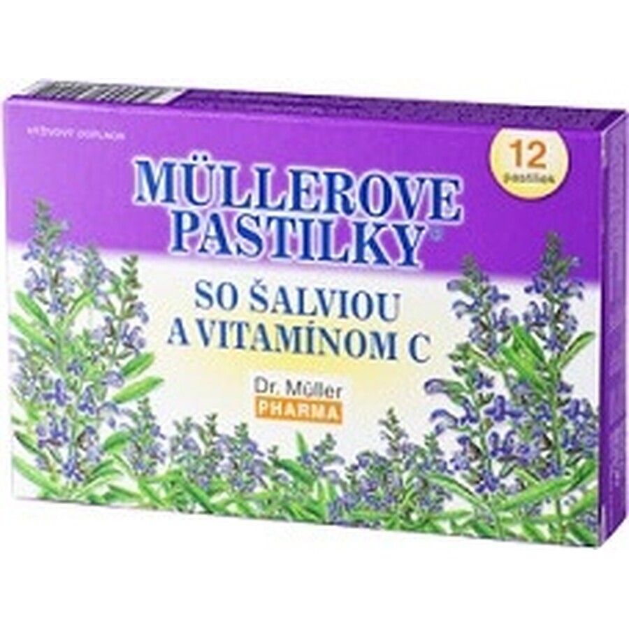 MÜLLER'S PASTILLS SHALVIA ET VITAMINE C 1×24 pcs, pour les rhumes