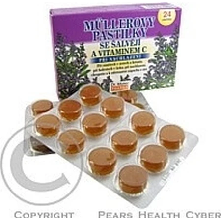 MÜLLER'S PASTILLS SHALVIA EN VITAMINE C 1×24 stuks, tegen verkoudheid