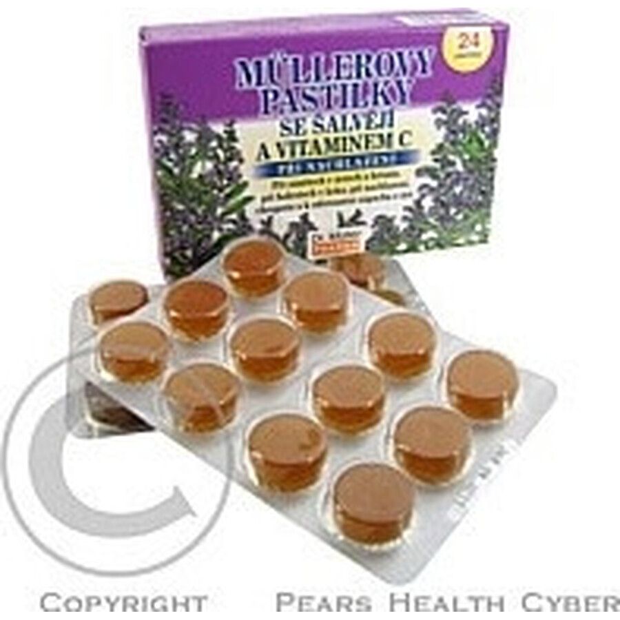 MÜLLER'S PASTILLS SHALVIA ET VITAMINE C 1×24 pcs, pour les rhumes