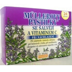 MÜLLER'S PASTILLS SHALVIA ET VITAMINE C 1×24 pcs, pour les rhumes MÜLLER'S PASTILLS SHALVIA ET VITAMINE C 1×24 pcs, pour les rhumes