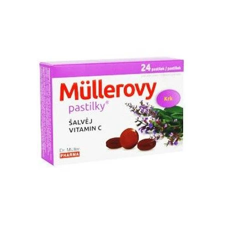 MÜLLER'S PASTILLS SHALVIA EN VITAMINE C 1×24 stuks, tegen verkoudheid