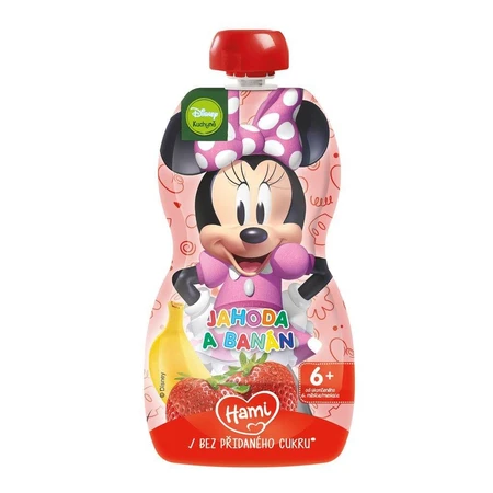 HAMI Disney Minnie Minnie Capsule Banana and Strawberry 1×110 g, fruit capsule