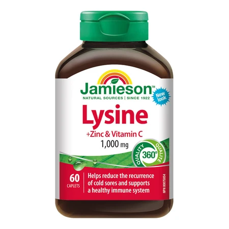 Jamieson Lisina 1000 mg con Zinc y Vitamina C 60 comprimidos