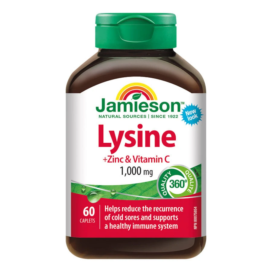 Jamieson Lisina 1000 mg con Zinc y Vitamina C 60 comprimidos