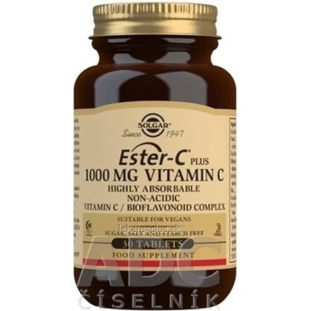 Solgar Ester-C plus 1000 mg de vitamine C non acide avec complexe de bioflavonoïdes 30 gélules 1×30 tbl, complément alimentaire
