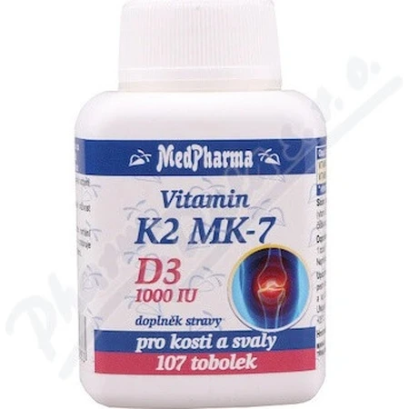 MedPharma VITAMIN K2 MK-7 + D3 1000 IU 1×107 cps, food supplement