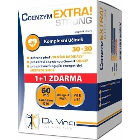 DA VINCI COENZYM Extra Strong 60 mg 1×60 cps, 30+30 free