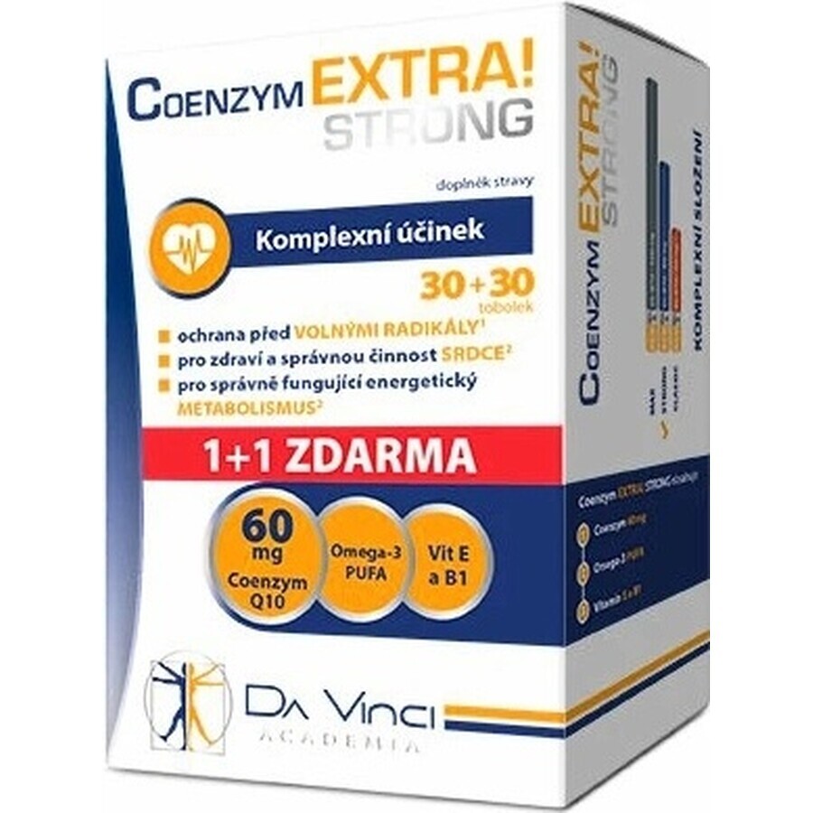 DA VINCI COENZYM Extra Fort 60 mg 1×60 cps, 30+30 gratuit