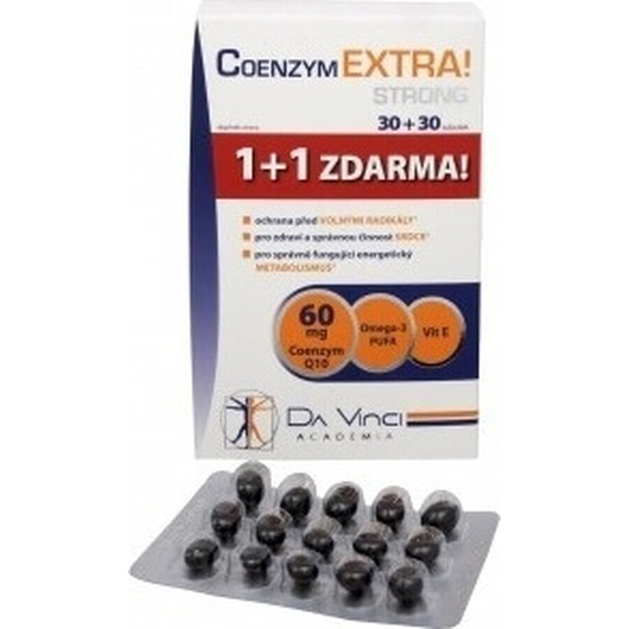 DA VINCI COENZYM Extra Fort 60 mg 1×60 cps, 30+30 gratuit