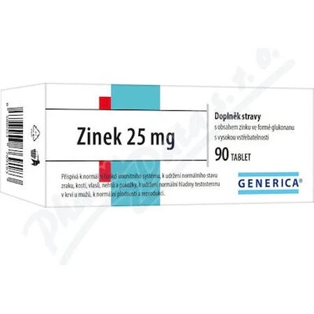 GENERICA Zink 25 mg 1×90 tbl