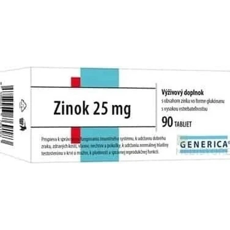 GENERICA Zink 25 mg 1×90 tbl