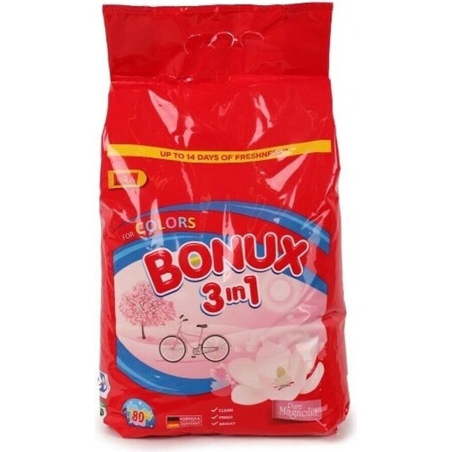 Bonux 6000g/80PD 3in1 Magnolia kleur 1×6000 g, waspoeder