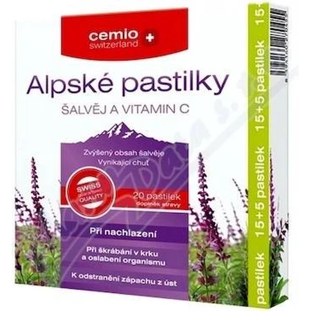 Cemio Alpine SAGE UND VITAMIN C Tabletten 1×20 tbl, Erkältungstabletten