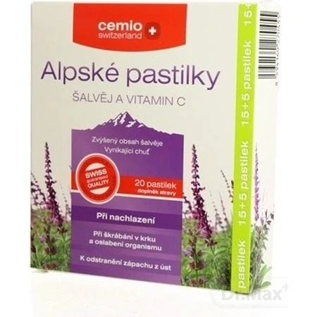 Cemio Alpine SAGE UND VITAMIN C Tabletten 1×20 tbl, Erkältungstabletten