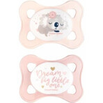 SLEEPY KOALA Silikon Beruhigungsschnuller, symmetrisch MINI 0-2m rosa 1×2 Stück, Beruhigungsschnuller SLEEPY KOALA Silikon Beruhigungsschnuller, symmetrisch MINI 0-2m rosa 1×2 Stück, Beruhigungsschnuller