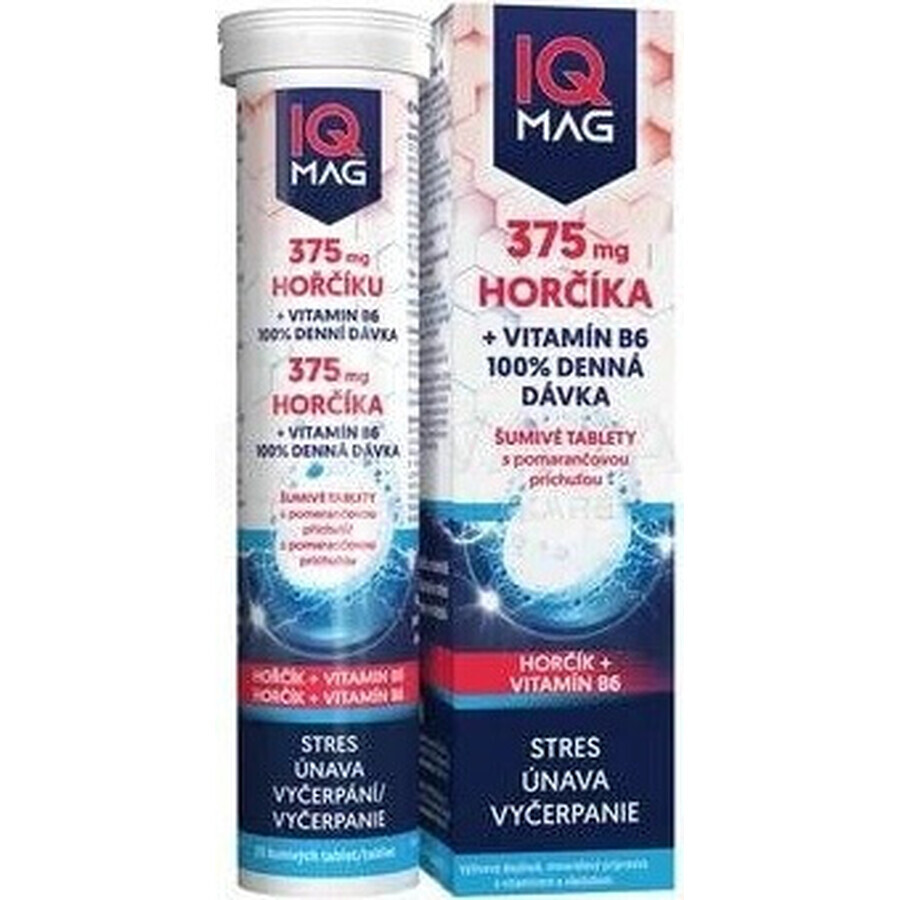 IQ MAG magnesium 375 mg+B6 orange 1×20 tbl, food supplement