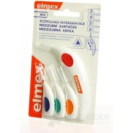 Elmex interdentale tandenborstel 2, 4, 5, 6mm mix 1×4 stuks