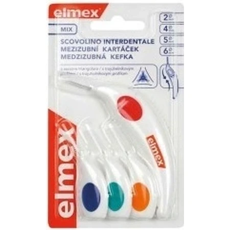 Elmex interdentale tandenborstel 2, 4, 5, 6mm mix 1×4 stuks